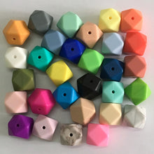 5pcs/lot 17mm Silicone Hexagon Beads BPA Free 100% Food Grade Silicone Loos