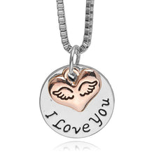 "I love you"Pendant Necklace Keychain Family Jewelry Dad Mom Step Parents F