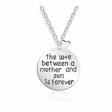 'The Love Between Mother And Son Is Forever 'Love Letter Pendant Necklace S