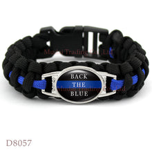 (10 PCS/lot) BACK THE BLUE LIVES MATTER THIN BLUE LINE Paracord Survival Wi