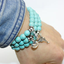 Charm bracelet mom grandma mum friends love charms  bead elastic bracelets