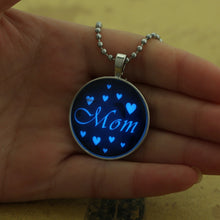 REACITY PEIAO Glowing necklace Glow in the Dark Pendant Necklace Stainless