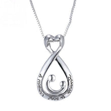 New Korean Mother's Day Pendant Necklace Love Heart Choker Women Silver Pla