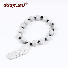 TYRY.HU DIY Creative Feather Pendant Silicone Bracelet Food Grade Silicone