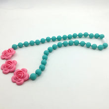 BPA Silicone Rose Necklaces HOT Flower beads knot baby chew necklace Nursin
