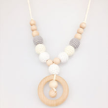 Let's Make Crochet  Wooden Beads Necklace Mom Jewelry Pendant In Pastel Pea