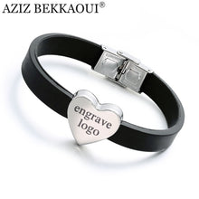 DIY Logo ID Bracelets for Women Adjustable Length Silicone Bracelet Persona