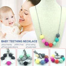 Silicone Teething Necklace Icosahedron Beads DIY Baby Teether BPA Free Food