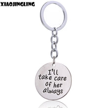 XIAOJINGLING "I Will Take Care of Her Always" Bride Mom Gift Round Pendant