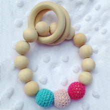 New Baby Newborn Kids Teething Chewie Bracelets for Kids Round Wood Bracele