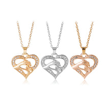 Mom Baby hand in hand Necklaces Crystal Rhinestone Pendant Necklace For Wom
