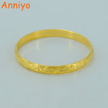 Anniyo 6.3cm and Openable Bangles for Women Gold Color Jewelry Ethiopian Br