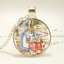 1pcs/lot Peter Rabit Mom And Children Logo Pendant Necklace Storybook Fanta