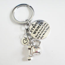 Fit Mom Gifts Kettlebell Dumbbell Strong Women Motivational Custom Key Chai