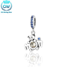 925 Sterling Silver Bear Hug Letter Mom Charm Fits Bracelets & Bangles Moth