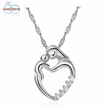 SUSENSTONE 2017 Fashion Mother's Day New Gifts Silver Mosaic Zircon Necklac