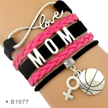(10 PCS/lot) Infinity Love Basketball Mom Bracelets Fashion Wrap Bracelets