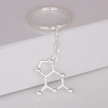 2016 DNA key chain DNA Base Pair Molecule Keychains in Silver for women fre