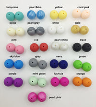 20mm silicone beads round Loose Teething Chew Jewelry colorful balls Sensor