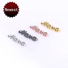 2017 New Fashion Copper Accessories Inlaid Black Zircon Rhinestone Mama Let