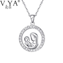 Wholesale 100% Real Pure 925 Sterling Silver Mother hold Baby Pendant Gift