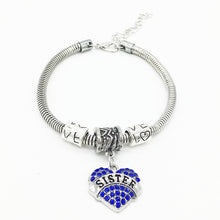 Charm Heart Love Mom Sister Pendant Bracelet Shellhard Luxury  Crystal Desi