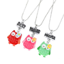 2017 Mom And Daughter BFF Jewelry 3Pcs/ Set Best Friends Charms Cut Owl Cho