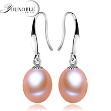 YouNoble Real wedding 925 silver earrings with pearls,pink freshwater pearl
