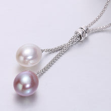 925 Silver Freshwater Pearl Pendant Necklace Women,Fashion Natural Pearl Pe