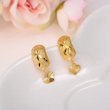 2 pairs  Ethiopian/Nigeria/Kenya /Ghana Yellow Gold color  Dubai Earrings A