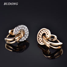 BUDONG 2017 Unique Round Drop Piercing Infinity Huggie Hoop Earring for Wom