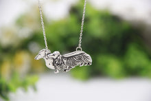 Mom & Baby Dachshunds 3D Doxie Necklace Pendants Dog Lover Charms Memorial