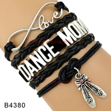 (10 PCS/lot)  Infinity Love Dance Mom Wrap Bracelets for Women Dance Shoe C