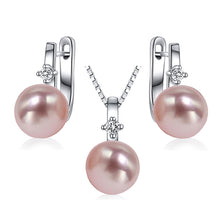 Sinya silver pearl jewelry set include 925 sterling silver earring pearl pe