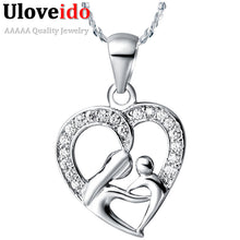 2016 Mothers Day Gifts for Mom Heart Pendants Zirconium Female Pendant Susp