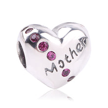 New Mother Heart Fit Original Pandora Charms Bracelet 925 Sterling Silver P