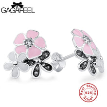 GAGAFEEL Stud Earrings Jewelry  925 Sterling Silver Women Girl Flower Beaut