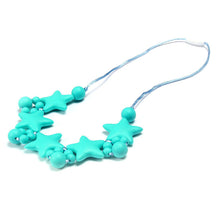 New Baby Gift Silicone Star Teething Necklace for Mom Wears Baby Chews Teet