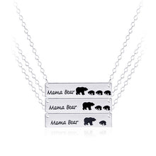 Inspired Silver Plated Bar Necklace Mama Bear Necklace Gifts for Mom Wife M