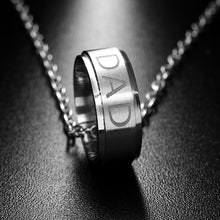 1Pcs Fashion DAD /MOM Titanium Steel Pendant Necklace 2017 New Silver Chain