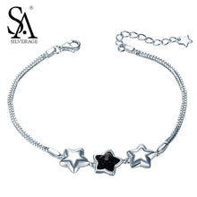 SILVERAGE Real 925 Sterling Silver Star Bracelet for Women Fine Jewelry Thr