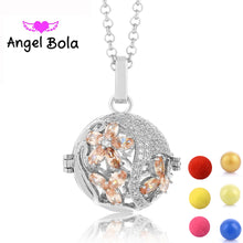 Aromatherapy Pendant CZ Necklaces 20.5mm Cage Zircon Jewelry  Angel Bola Ha