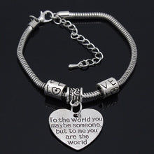 Family Mother Mom Son Daughter Grandmother Bracelet Wristband Charm Women J