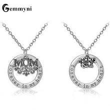 Mom Necklace Pendant Mother Daughter Son Child Family Forever In My Heart