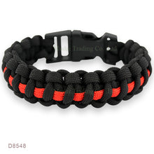 (10 PCS/lot)THIN RED LINE FIRE Sister Paracord Survival Friendship Bracelet