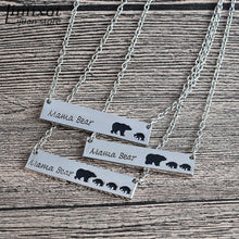 Fashion Cute Mama Bear Necklace Bar Necklace Mom Necklace For Mom Gift Moth