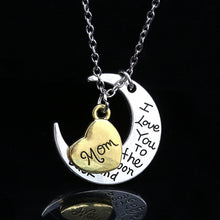 I Love You To The Moon And Back Silver Necklace Vintage Family Necklaces Pe