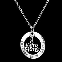 Chrismas Gift Love Little Sister Necklaces Pendant Mom Daughter Son Classic