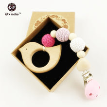 Let's Make wooden baby Bracelet eco friendly safe teething rattle Montessor