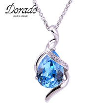 Dorado White gold color brand design elegant light blue austria crystals wa